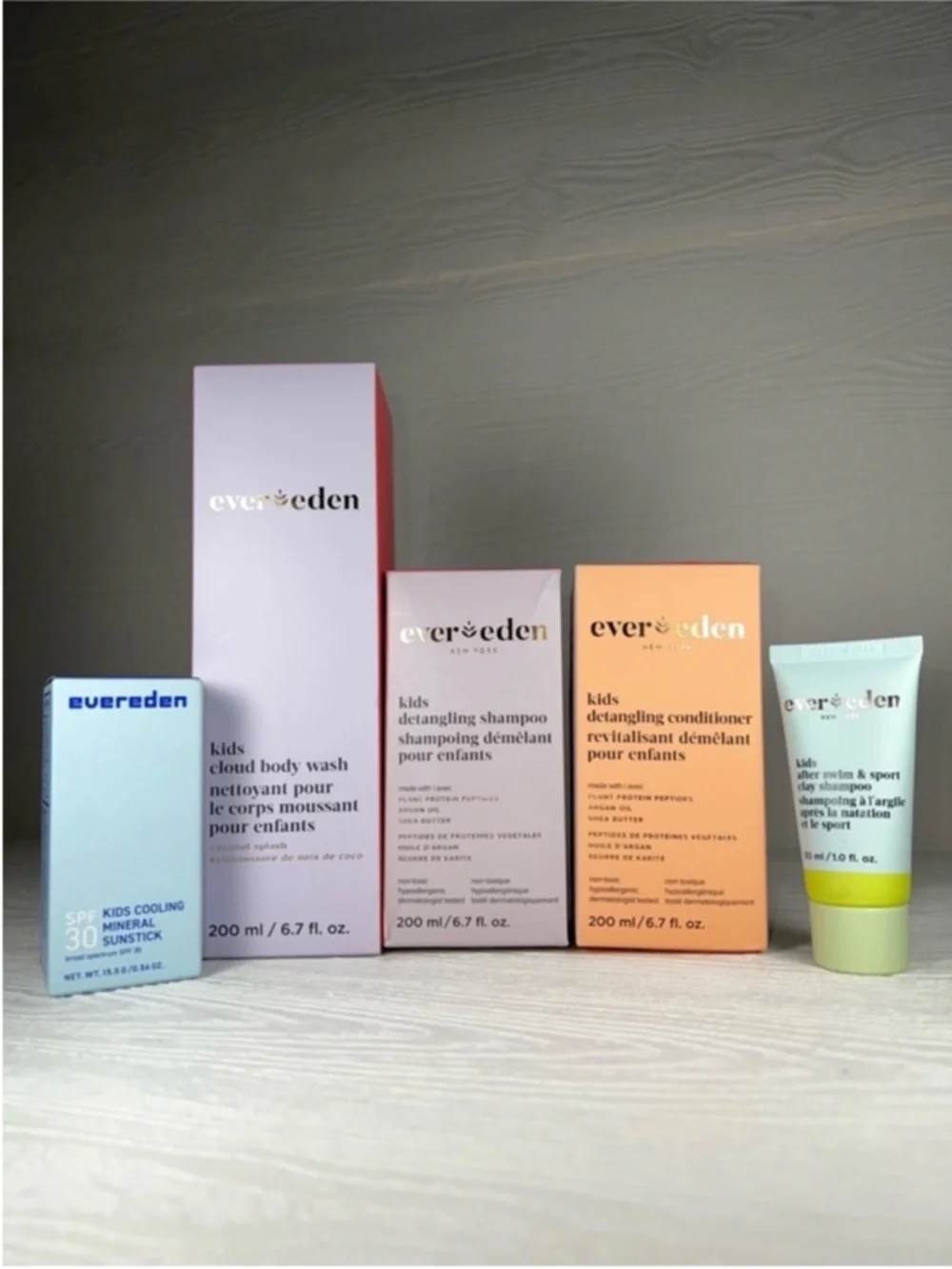 Evereden Kids Shampoo Conditioner Sunscreen Bundle